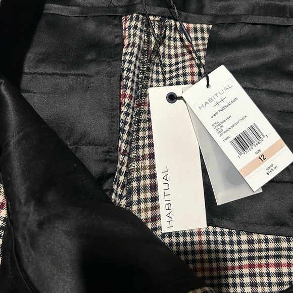 Habitual Theola Plaid Straight-Leg Pants Size 12 color multi - Picture 9 of 12